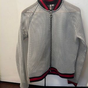 White Gucci like jacket.